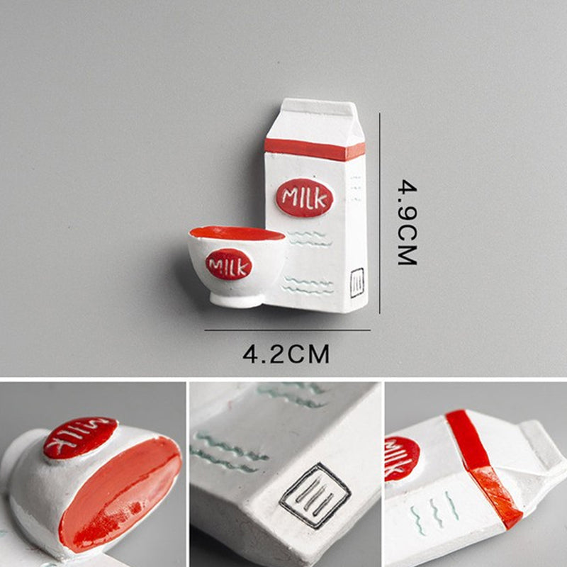 Gluschwein - Cartoon-Kühlschrank-Magnet-Set Milch