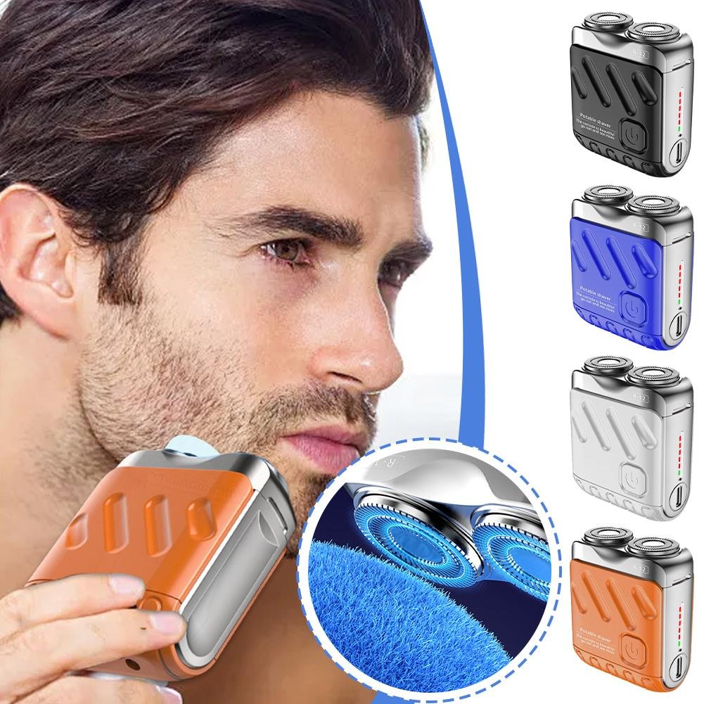 SwiftTrimâą - Mini Elektrischer Rotations-Dualring Taschenrasierer