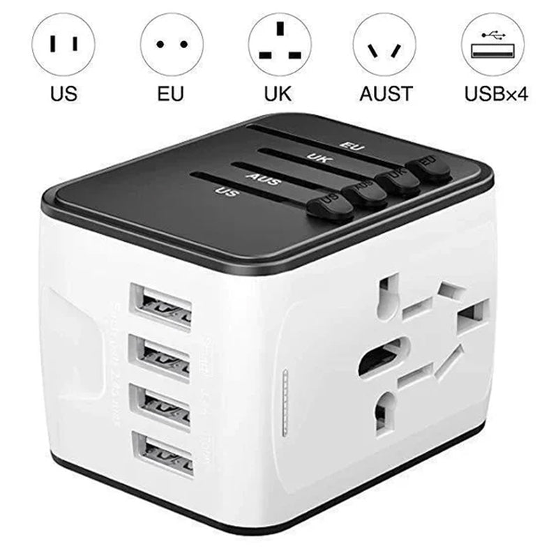 Gluschwein - Universal Smart Reiseadapter Spannungswandler weiß