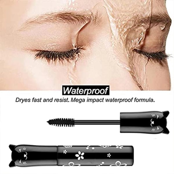 5D Seidenfaser-Mascara – Wimpernverlängernder Booster mit wasserfester Formel