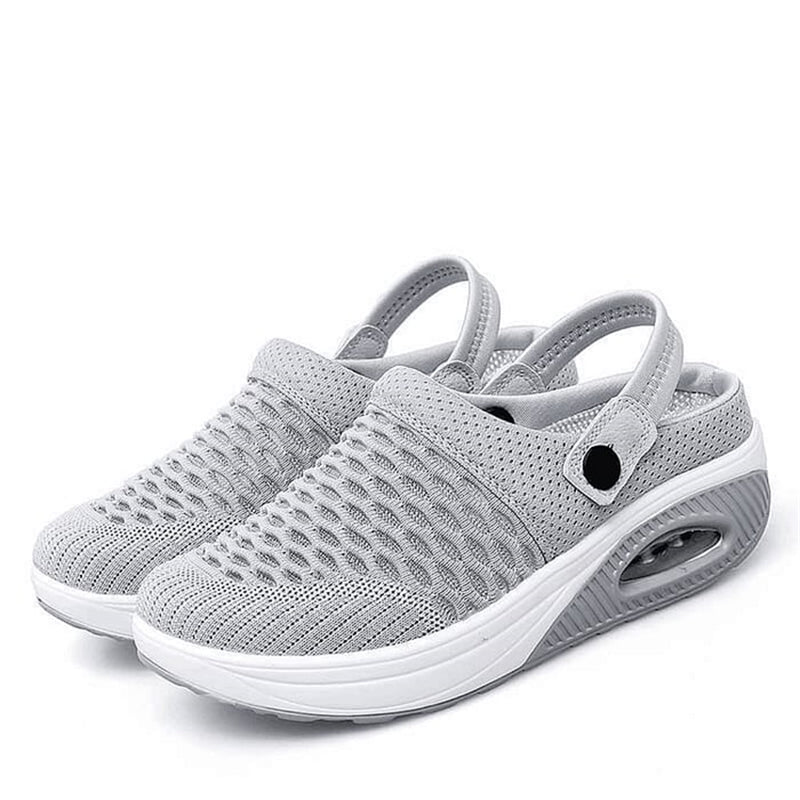 Gluschwein - Vorverkauf (1 Woche) >>Damen-Slipper mit Luftpolster Grau