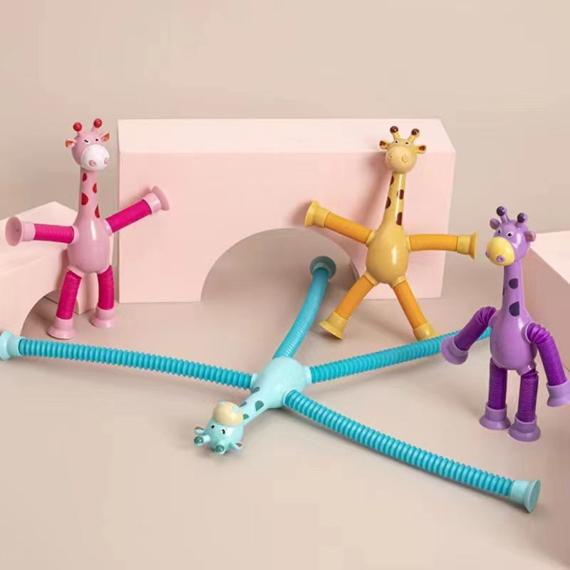 Gluschwein - Teleskop-Giraffenspielzeug mit Saugnapf