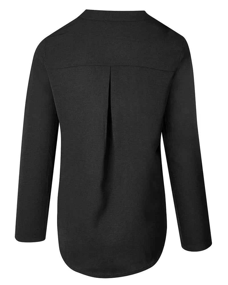 Aria | Baumwollbluse mit V-Ausschnitt und Pailletten - 1+1 GRATIS