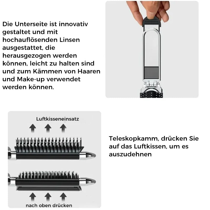 Gluschwein - Reise-Klappspiegel-Haarbürste