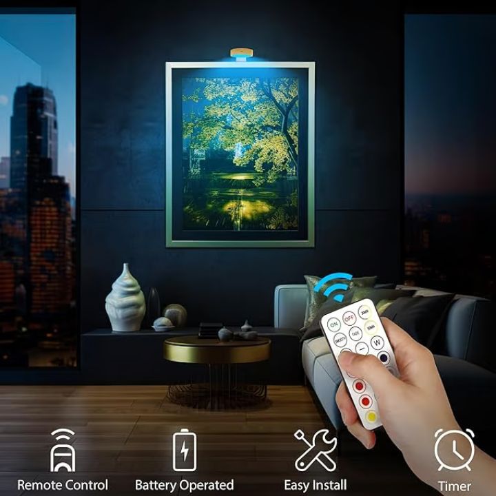 1+1 Gratuit | Éclairage LED magnétique pour tableau – Intensité variable et rechargeable