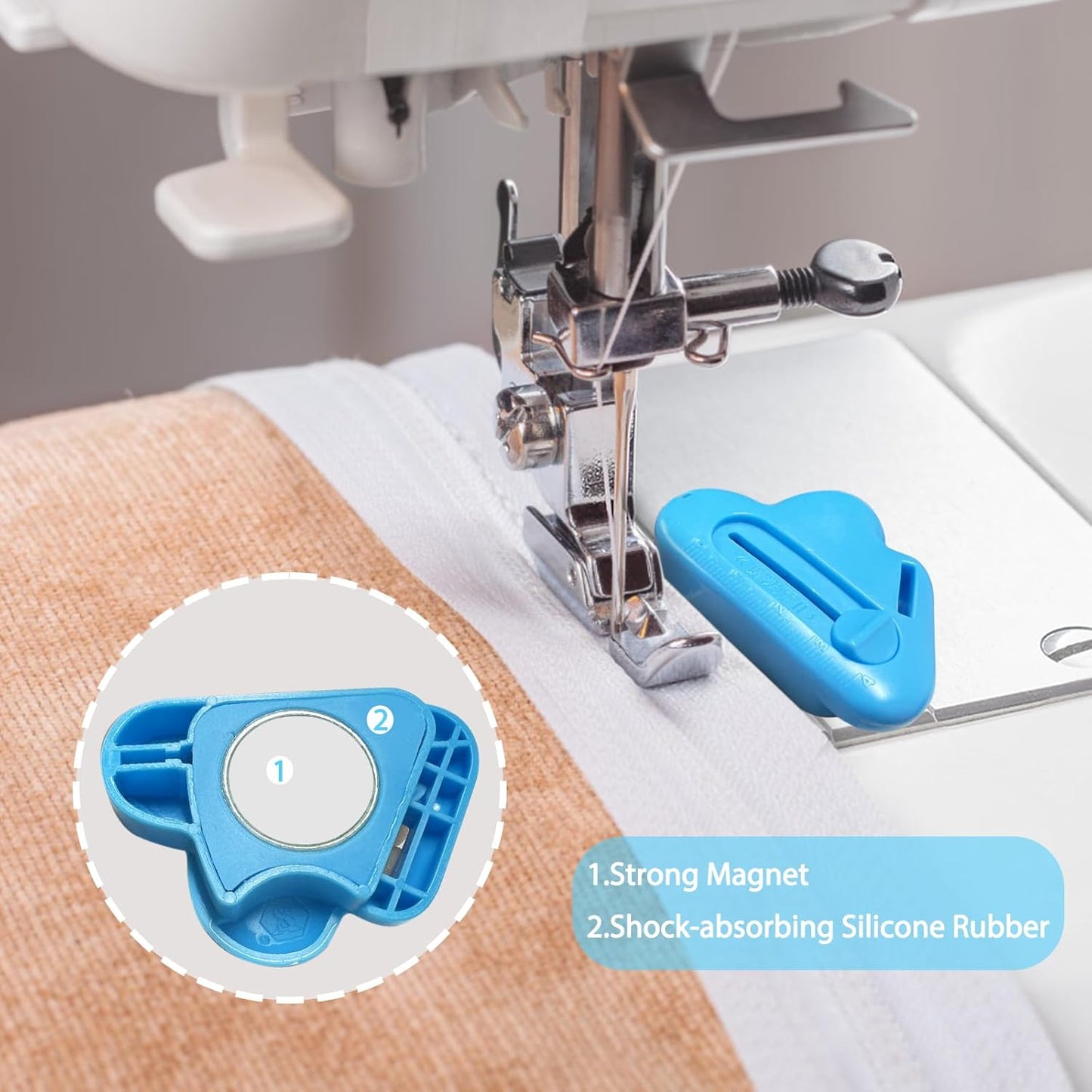 EasySeams - Verstellbare 2-in-1-Nahtführung mit integriertem Nahttrenner