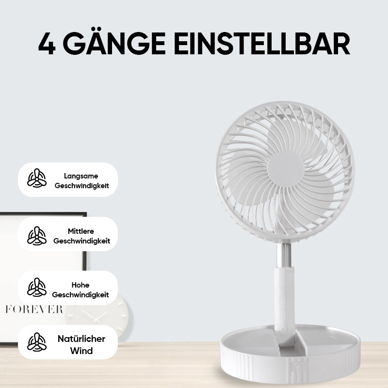 Gluschwein - Tragbarer wiederaufladbarer faltbarer Teleskop-Bodenventilator