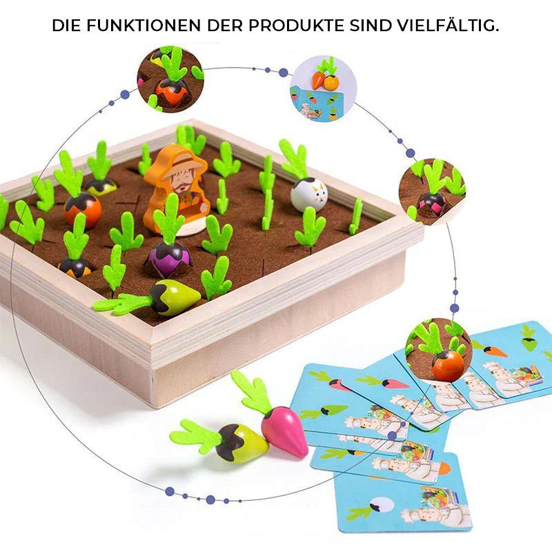 Gluschwein - Lustiges Gemüsegedächtnisspielzeug für Kinder aus Holz