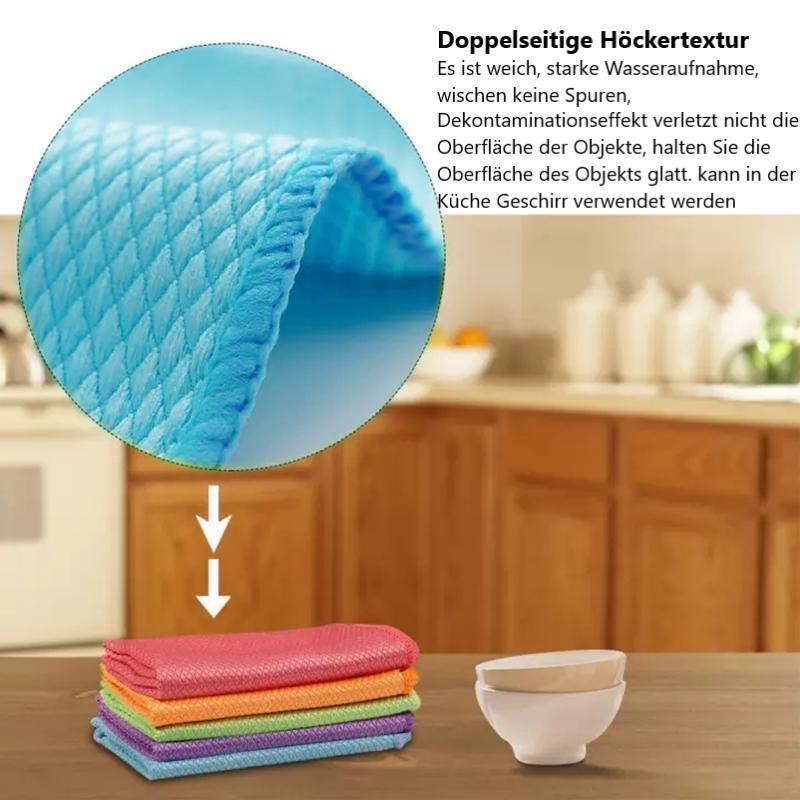 Gluschwein - Fischschuppen Mikrofaser Polierreinigungstuch 5 Stk