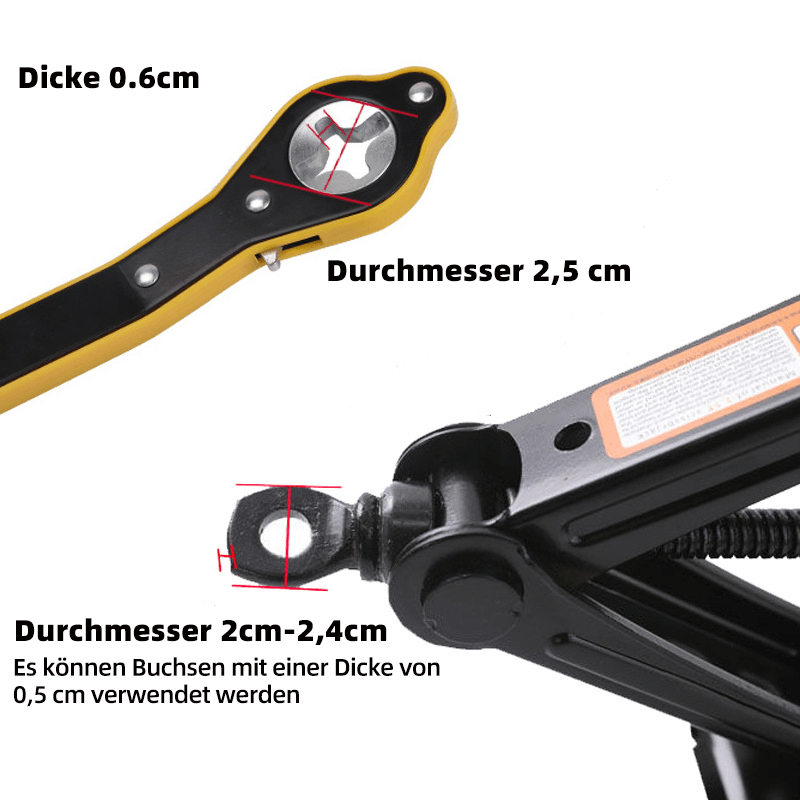 Gluschwein - Auto Arbeitseinsparung Jack Ratschenschlüssel