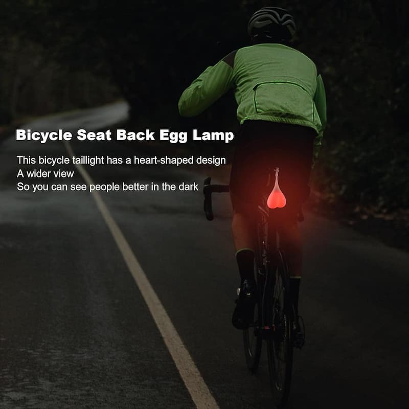 HonaLight - Luz trasera LED para bicicleta en forma de corazón: para una mejor visibilidad en el tráfico