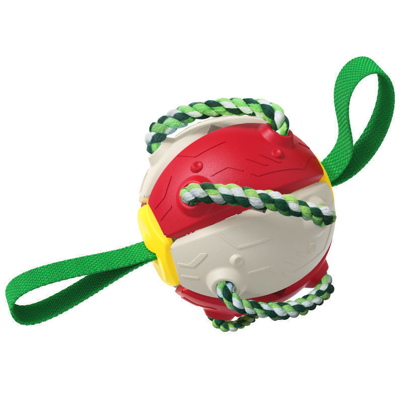 Gluschwein - Bissfestes Hundespielzeug Frisbeefußball Rot