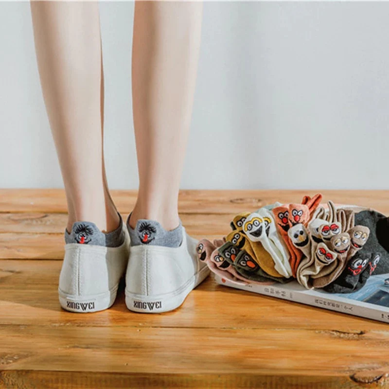 Gluschwein - Crew-Socken mit Sesamstraße-Stickerei (10 Paar)