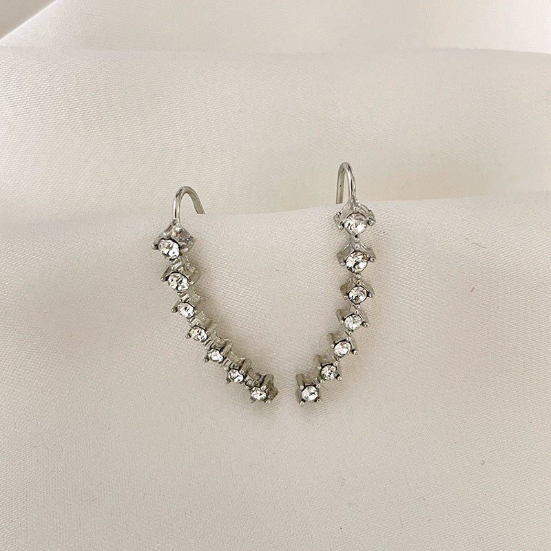 Gluschwein - Ohrstecker mit sieben Sternen und Diamanten