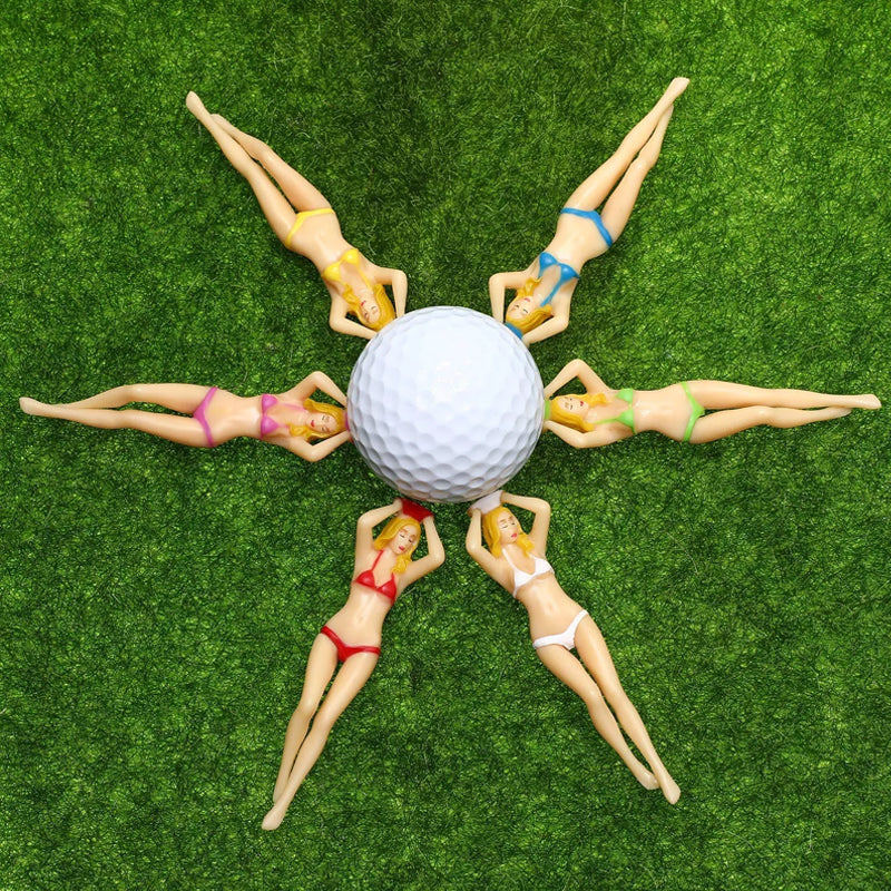 Gluschwein - Lustige Bikini-Mädchen Golf-Tee (6 Stück)