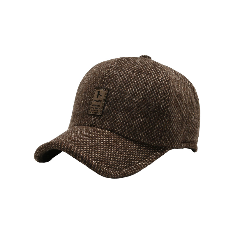 Gluschwein - Winter-Baseballmütze mit Ohrenschützern Braun
