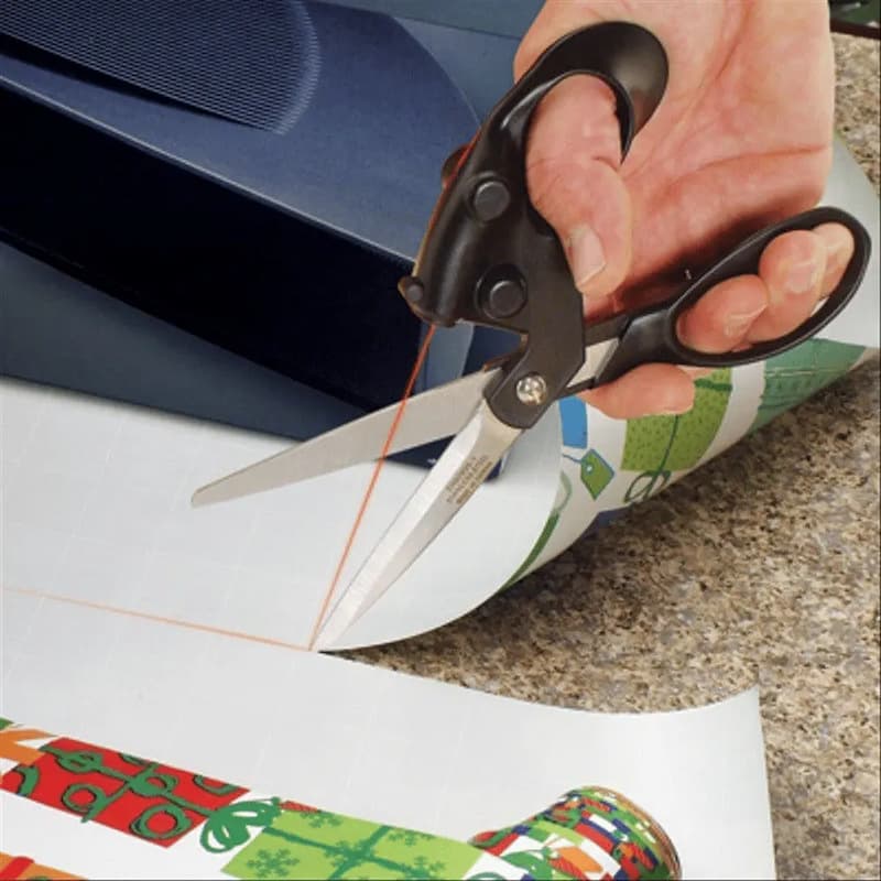 Tijeras láser: tijeras profesionales con guía láser: tijeras de precisión para tela, papel y cartón.
