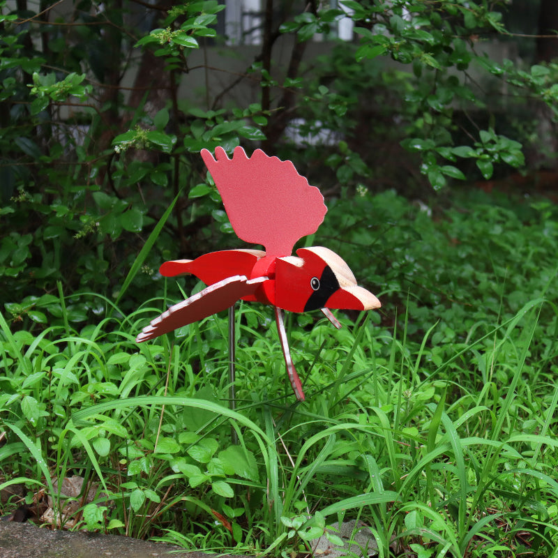 Gluschwein - Windmühle mit Möwe als Gartendekoration