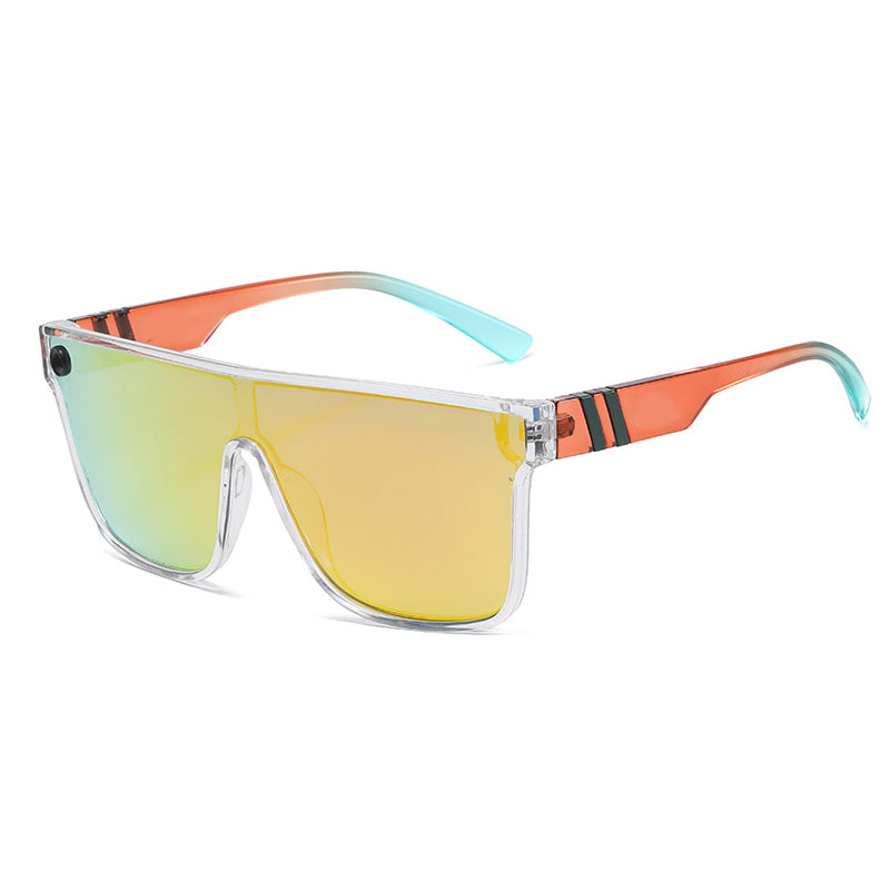Gluschwein - Sonnenbrille mit flachem Oberteil und Schildpatt-Muster