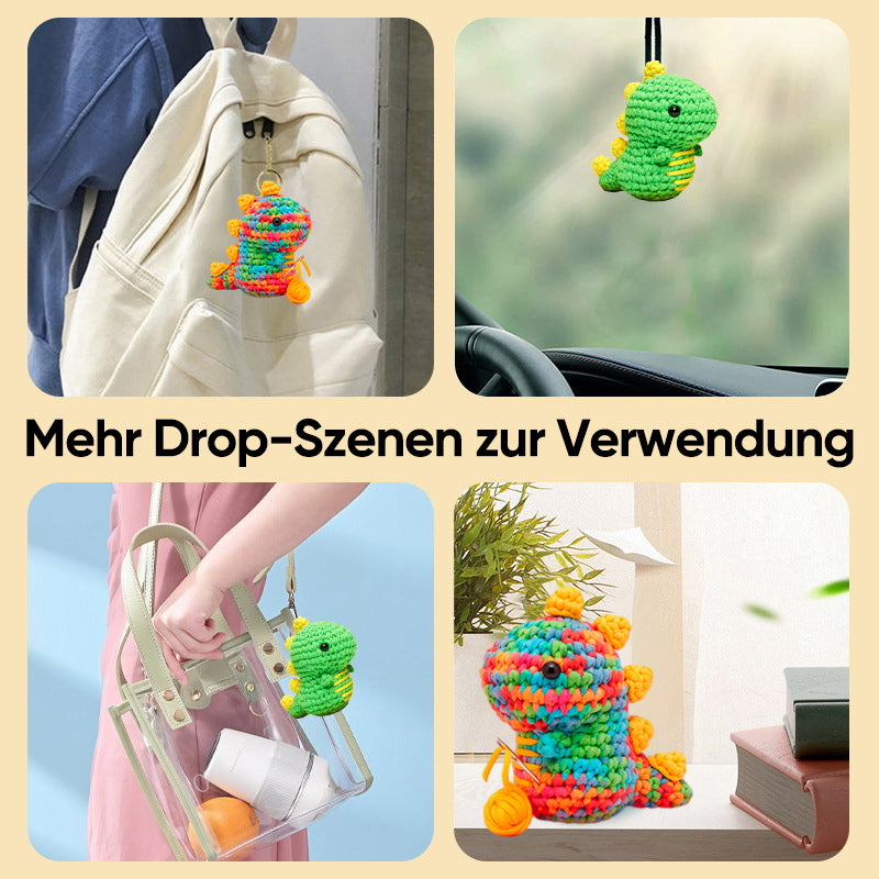 Gluschwein - Bunte gehäkelte Dinosaurier