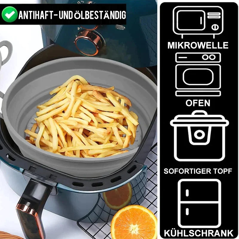 Gluschwein - Heißluftfritteuse Grillpfanne aus Silikon