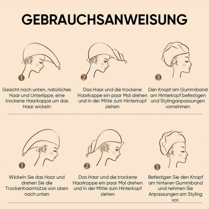 Gluschwein - Koralle Samt Haartrocknermütze