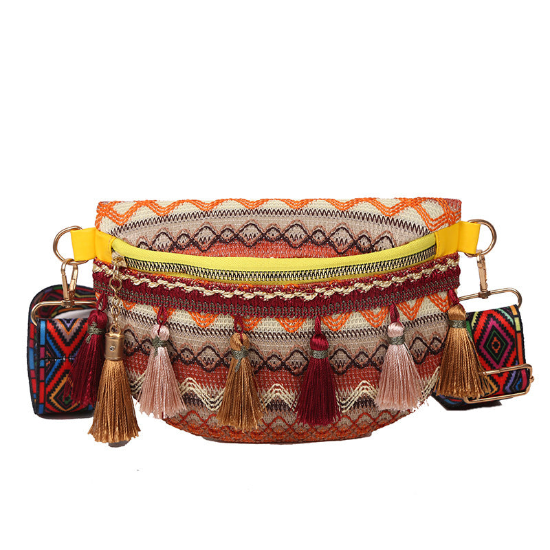 Gluschwein - Farbenfrohe Gewebte Taillen-/Schultertasche