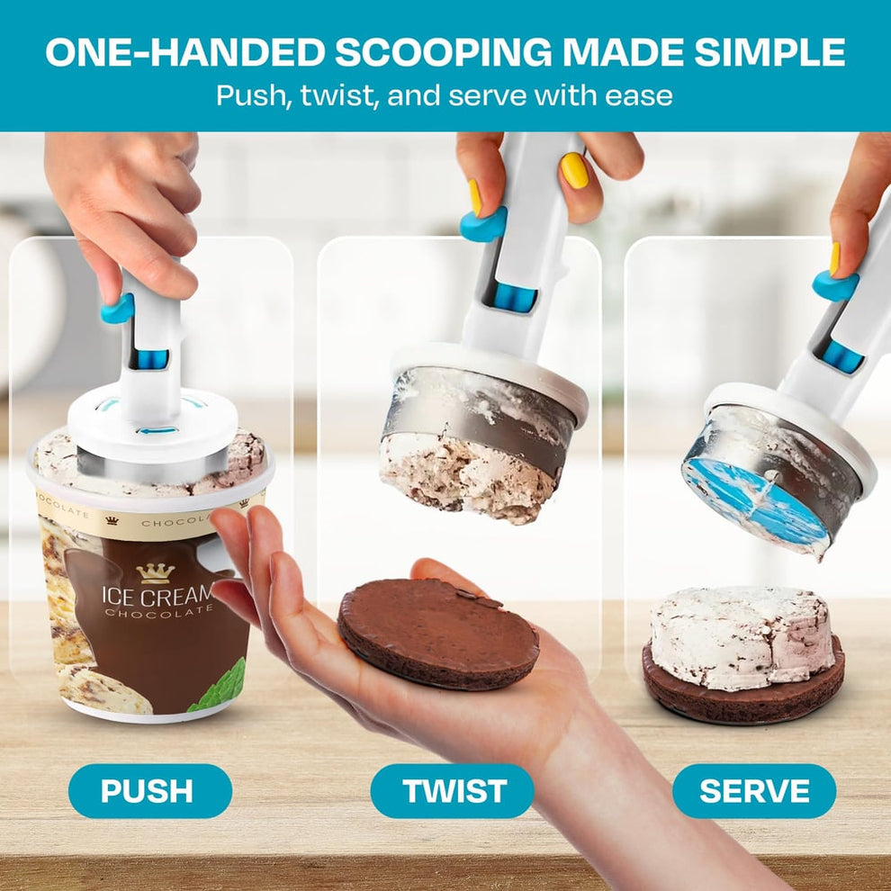 JollyScoop - Cuchara para helado tipo sándwich: ideal para postres creativos de verano
