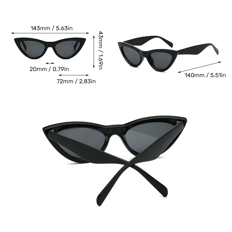 Gluschwein - Stylische Cat-Eye-Sonnenbrille