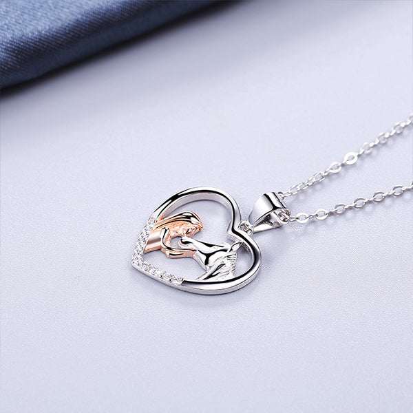 Gluschwein - Mädchen und Pferd Halskette Kette