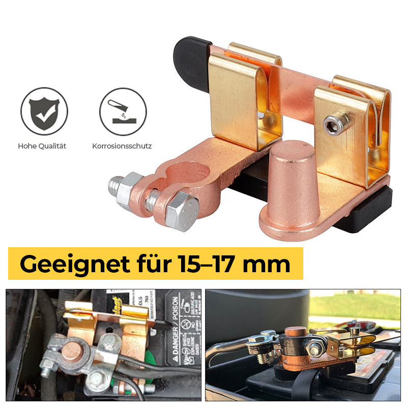 Gluschwein - Messerklingen-Hauptschalter am oberen Pfosten