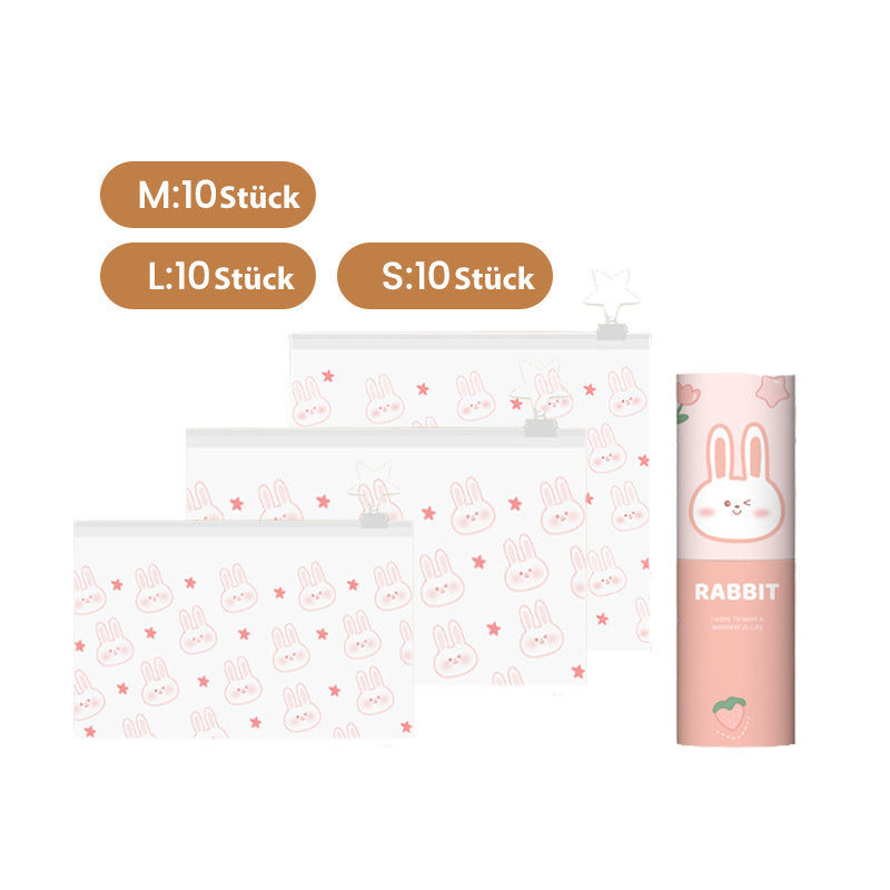 Gluschwein - Multifunktionale Plastiktüte mit Reißverschluss S (10 Stück )+M (10 Stück)+L (10 Stück)