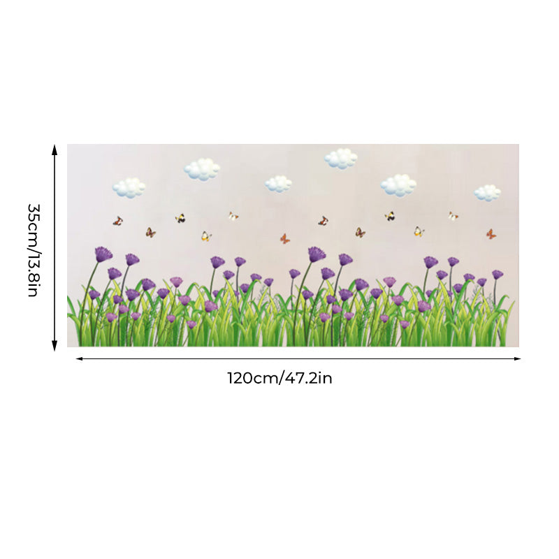 Gluschwein - Natürliche 3D-Blumen-Wanddekoration aus grünem Gras StilC