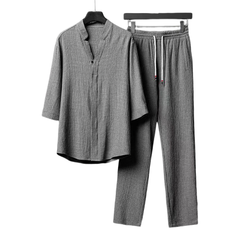 Gluschwein - 2-teiliges Sommer-Outfit aus Leinen für Herren