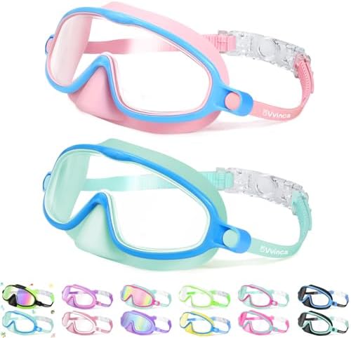 1+1 gratuit | AquaShield - Lunettes de natation HD à grande monture pour enfants