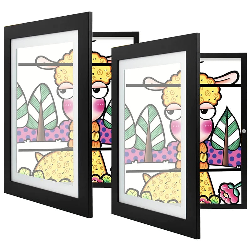 Gluschwein - Kunstfotorahmen für Kinder Schwarz * 2 Stück