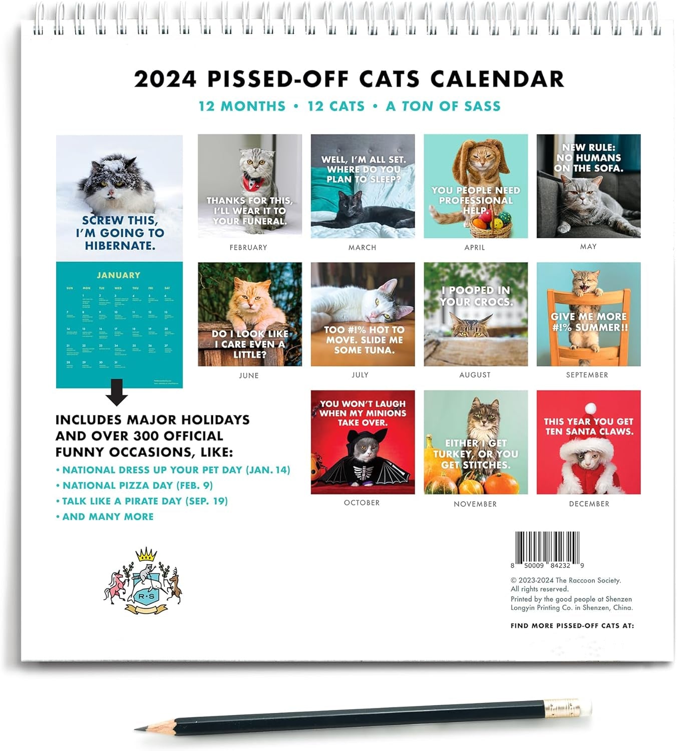 Gluschwein - 2024 Katzen Kalender
