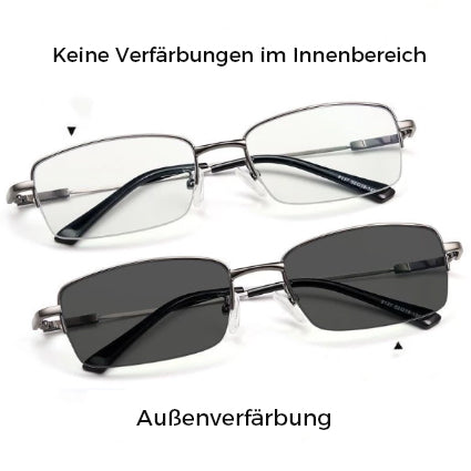 Gluschwein - Titanium progressive Dual-Use-Lesebrille für nah und fern
