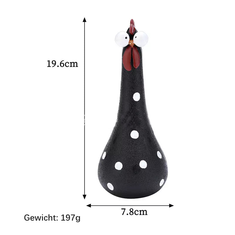 Gluschwein - Hähnchendekoration mit langem Hals und großen Augen