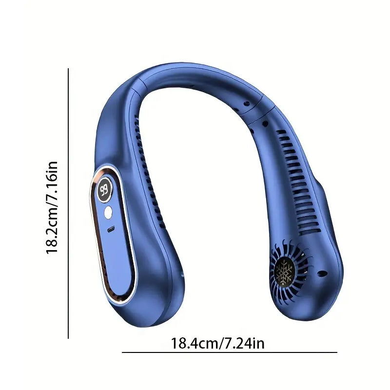 Gluschwein - Nackenventilator, wiederaufladbarer USB-Lüfter, 5 Geschwindigkeiten einstellbar