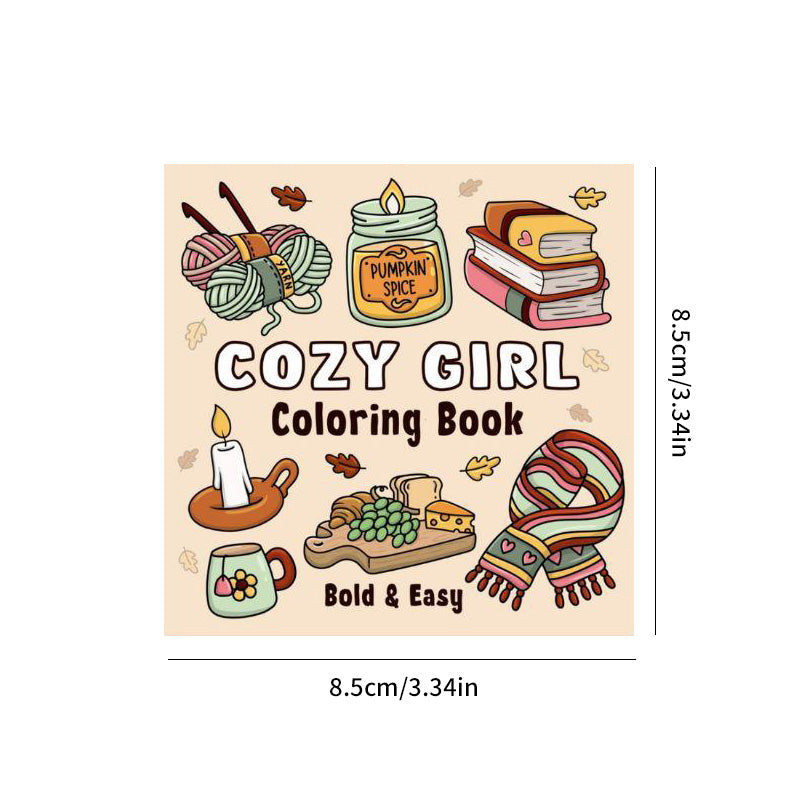 Gemütliches Mädchen-Malbuch