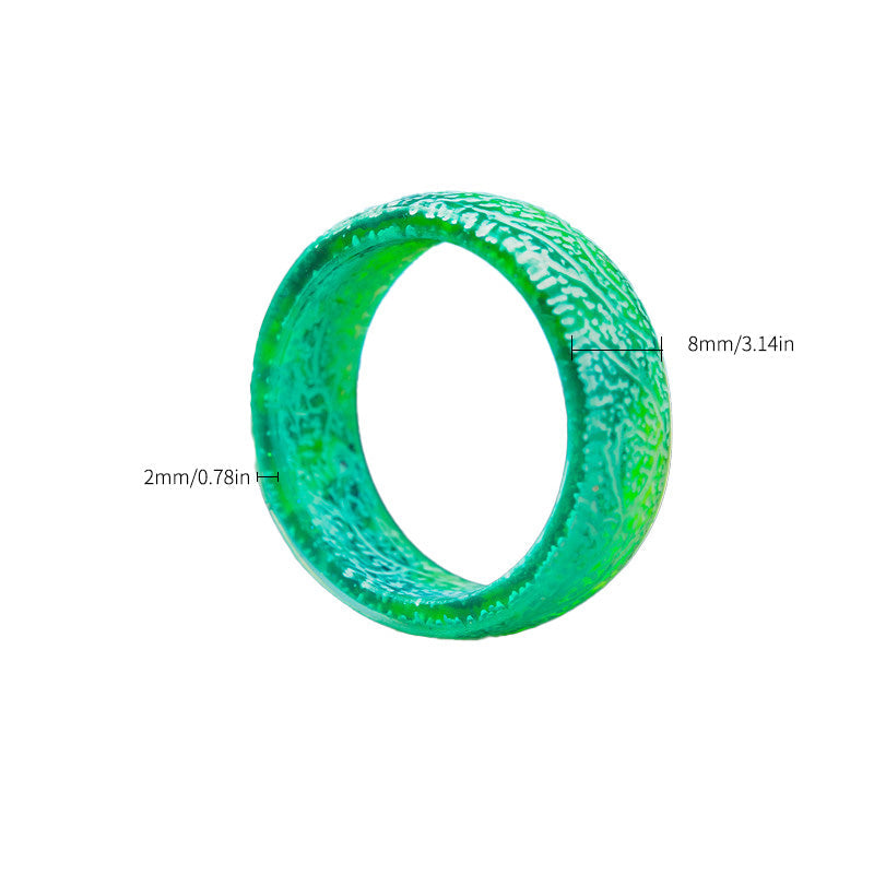 Gluschwein - Fashion Colorful Luminous Resin Fluorescent Glowing Ring