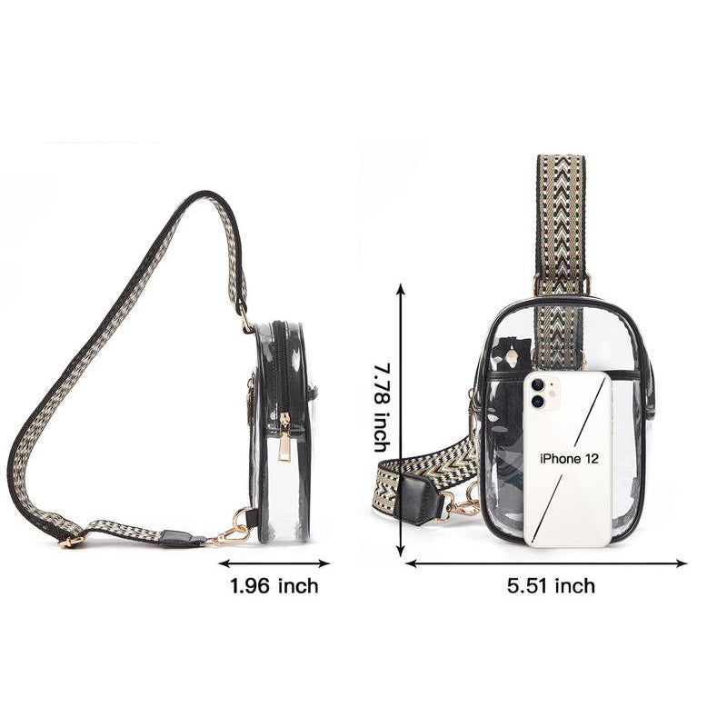 Sac bandoulière en PVC transparent
