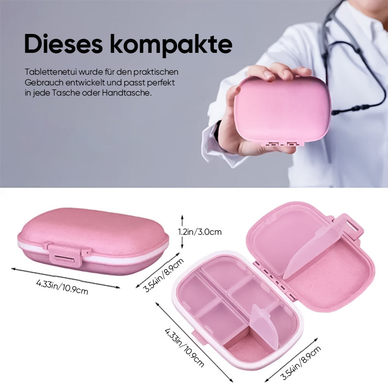 Gluschwein - Tragbare versiegelte Pillendose mit 8 Fächern