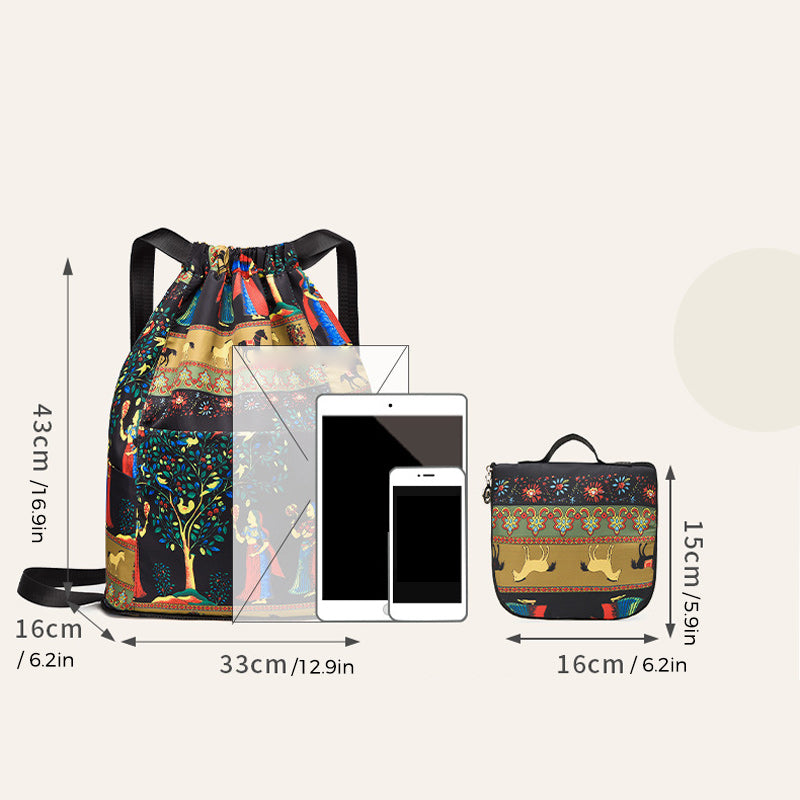 Gluschwein - Kordelzug, großes Fassungsvermögen, Trocken-Nass-Trennung, Reise-Sportrucksack