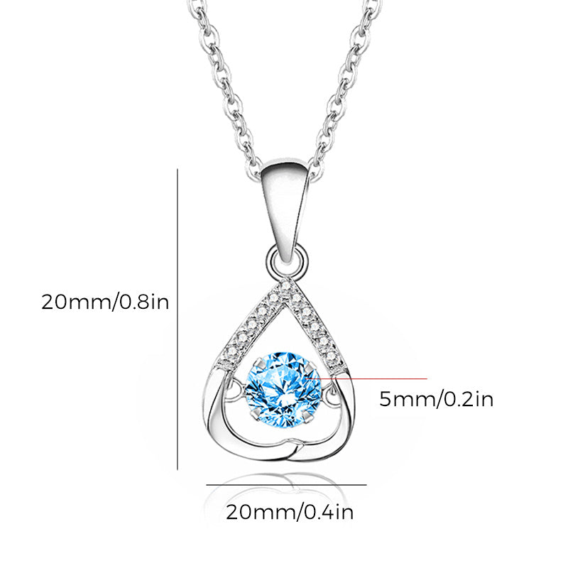 Gluschwein - Sparkling Zirconia Heart Necklace