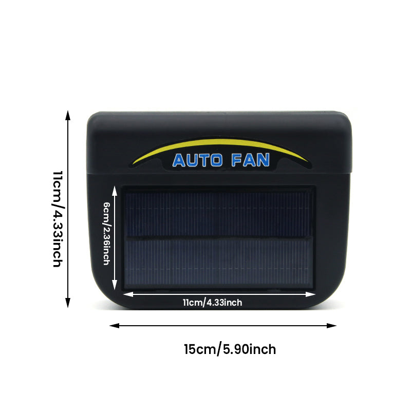 Gluschwein - Solarbetriebener Autoventilator großes Solarpanel