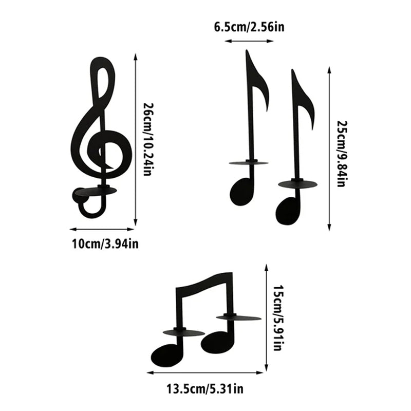 Gluschwein - 🔥Kerzenleuchter mit Musiknoten💡