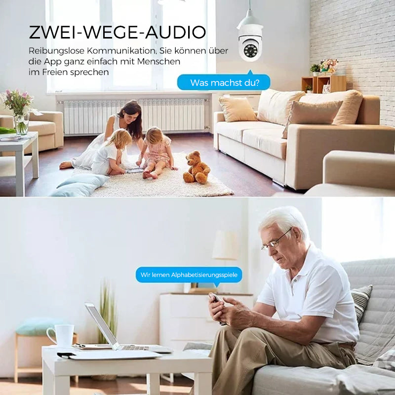 Gluschwein - Drahtlose WLAN-Überwachungskamera mit Glühbirne