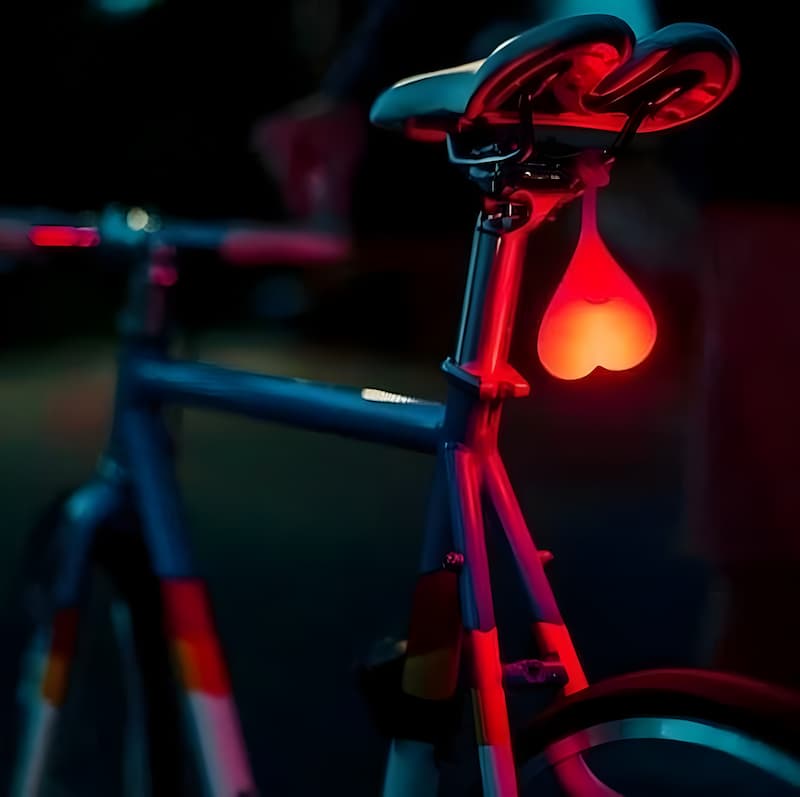 HonaLight - Luz trasera LED para bicicleta en forma de corazón: para una mejor visibilidad en el tráfico